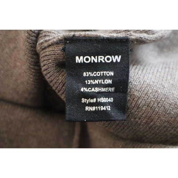 Monrow x Revolve HS0040 Women's Sz S Brown Rib Cashmere Sweater Mini Skirt - Picture 4 of 6